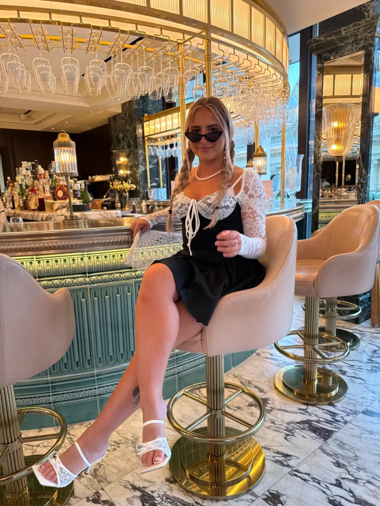 Sitting in cafe in Monaco